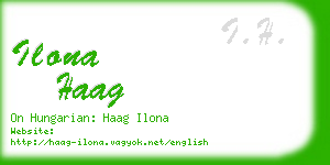 ilona haag business card